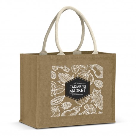 Jute Shopping & Tote Bags - Torino Starch Jute Tote Bag