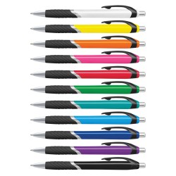 Plastic Promotional Pens - Jet Coloured Barrel Plastic Pen