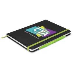 Promotional Journals & Noteboooks - Omega Black Notebook with Pen