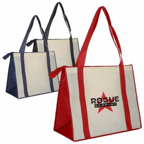 Non Woven Tote Bags - Non Woven Large Zipped Shopping Bag