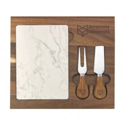 Fuzo Marble Cheeseboard & Knife Set