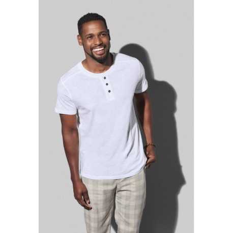 Men's Promotional T Shirts - Stedman Mens Shawn Henley T-shirt
