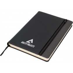 Promotional Journals & Noteboooks - Toronto A5 Notebook,Black/Dark Grey Trim