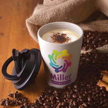Reusable Coffee Cups - Plastic & Ceramic - Aroma Eco Cup / Handle Lid 350ml