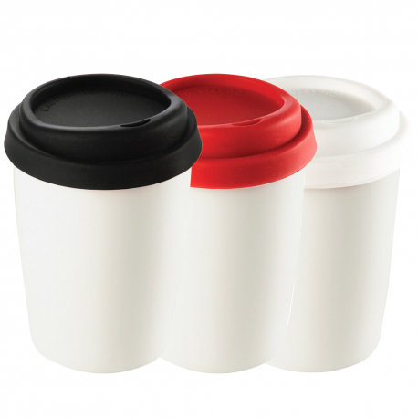 Ceramic Mug 250ml with Silicone Lid