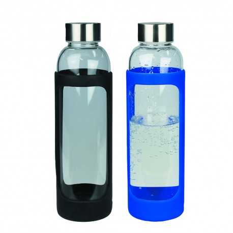 Drink Bottles - Glass - Glass Bottle with Silicone Cover 500ml