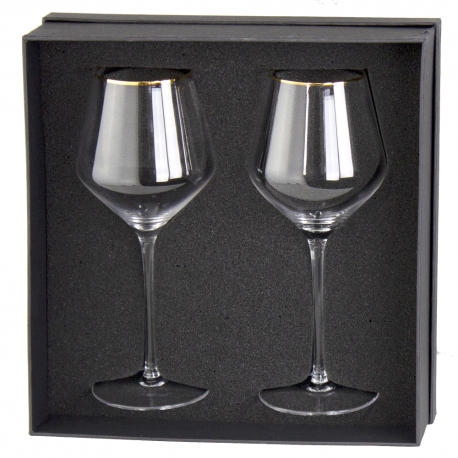 Glassware Gift Sets - Gold Rim Wine Glass Set 400ml