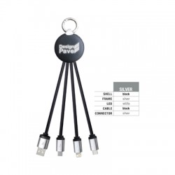 Atesso 3n1 Light Up Charge Cable - Round