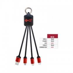 Atesso 3n1 Light Up Charge Cable - Rectangle