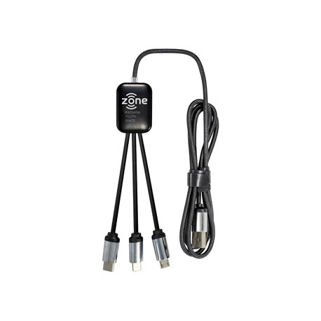 Fierra 3n1 Light Up Charge Cable - 1.0 metre