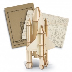 BRANDCRAFT Rocket Ship Wooden Model