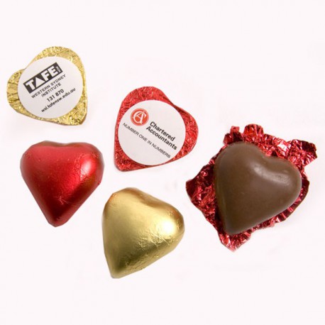 Promotional Chocolates - Chocoalte Heart 7G (Pink, Red or Gold Heart)