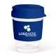 Reusable Coffee Cups - Plastic & Ceramic - 340ml Clear Plastic Karma Kup with Plastic Flip Lid