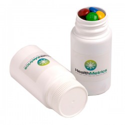 Promotional Chocolates - Pill Jar Filled with M&Ms 120G