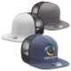 Caps - Heathered Flat Peak Trucker Cap