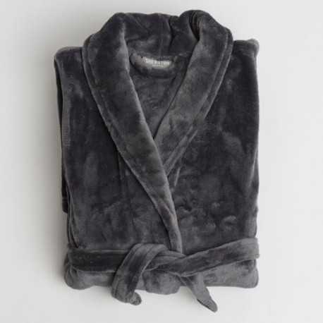 Bath Robes - Charcoal 300gsm Deluxe Microfibre Robe