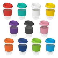 Reusable Coffee Cups - Plastic & Ceramic - 535ml Clear Plastic Karma Kup with Silicon Lid